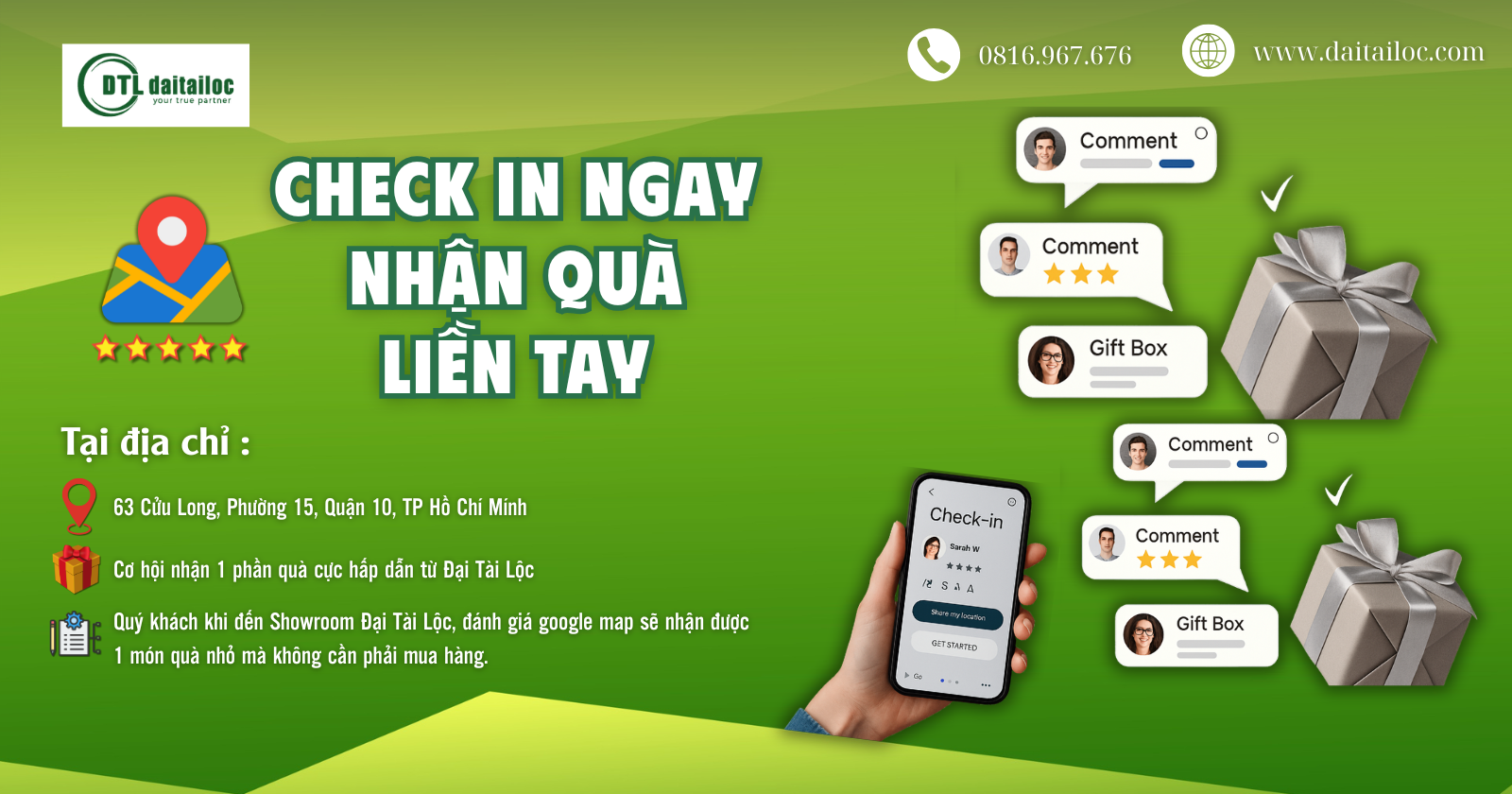 Checkin nhận quà